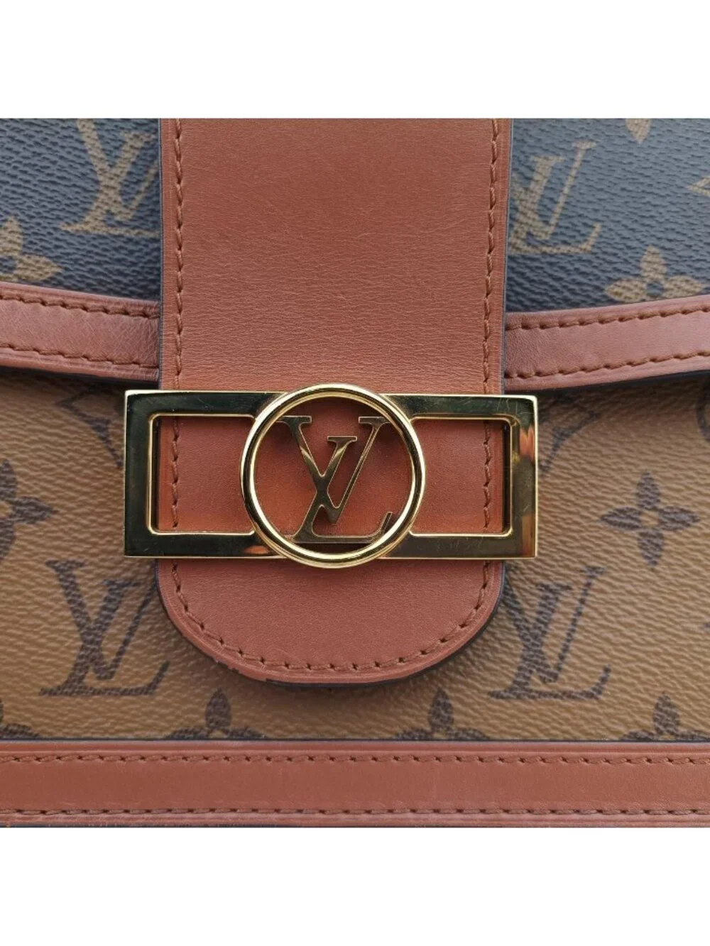 Louis Vuitton Dauphine Monogram Brown Reverse Shoulder Bag